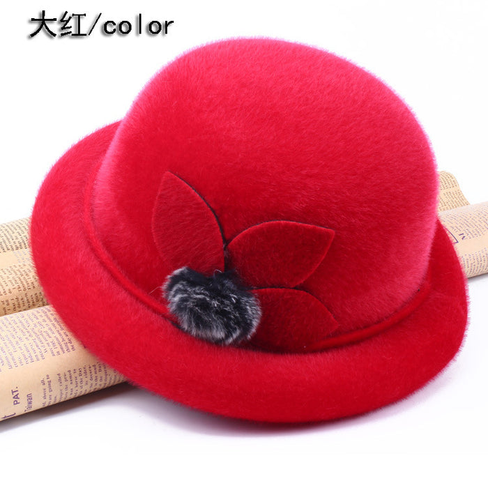 Wholesale Imitation Mink Fur Full Roll Bucket Hat Small Hat JDC-FH-DG013