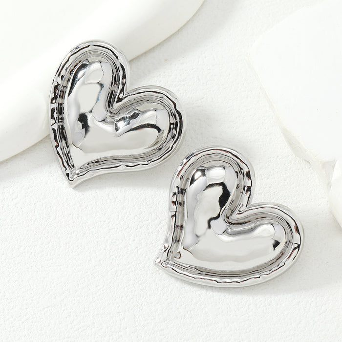 Wholesale Zinc Alloy Love Earrings JDC-ES-QunQiu010