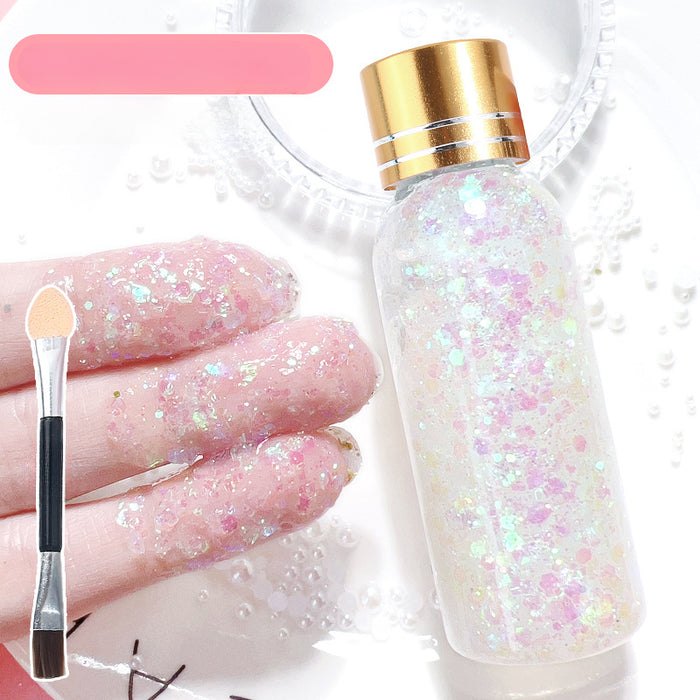 Wholesale Shiny Liquid Big Sequins Burst Stage Makeup Show Hair Face Glue Free Gel Glitter Powder Eye Shadow Makeup JDC-EY-SN005