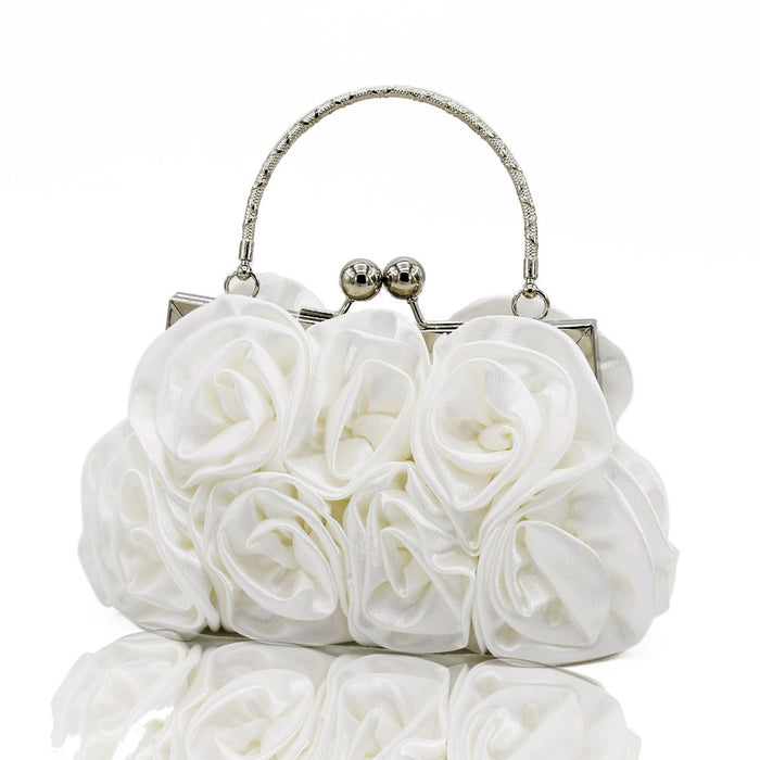 Wholesale Satin Flower Rose Cloth Bag Evening Bag JDC-HD-ShengTian002