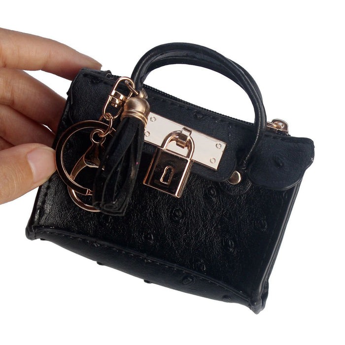 Wholesale Fashion Tassel Handheld Zero Wallet Ostrich Pattern Keybag Mini Handbag JDC-WT-QW005