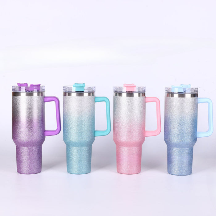 Wholesale Diamond Painted Stainless Steel Tumbler Double Layer 40oz Ice Mug with Handle JDC-CUP-MingXuan005