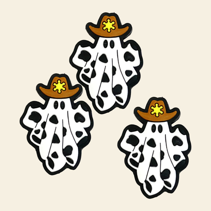 Wholesale 10pcs/20pcs Halloween Cartoon Cowboy Hat Ghost Focal Beads JDC-BDS-NaiSi012