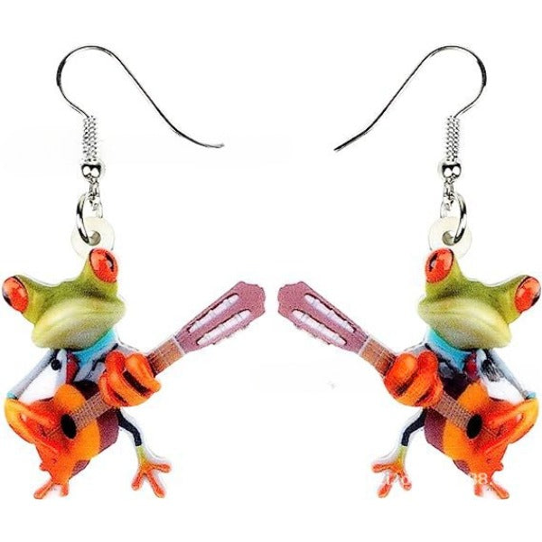 Wholesale Frog Acrylic Pendant Earrings JDC-ES-Yuhen003