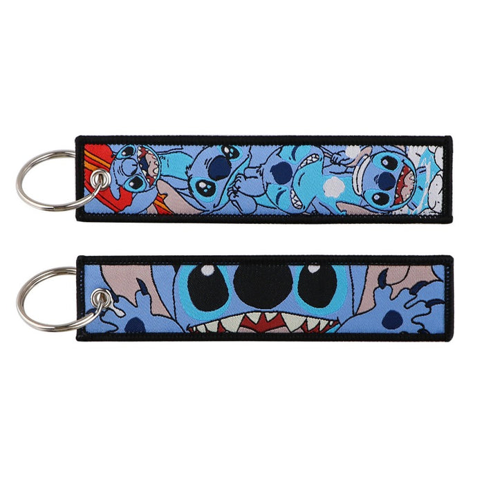 Wholesale Cartoon Cute Woven Label Lanyard Keychain JDC-KC-KKX004