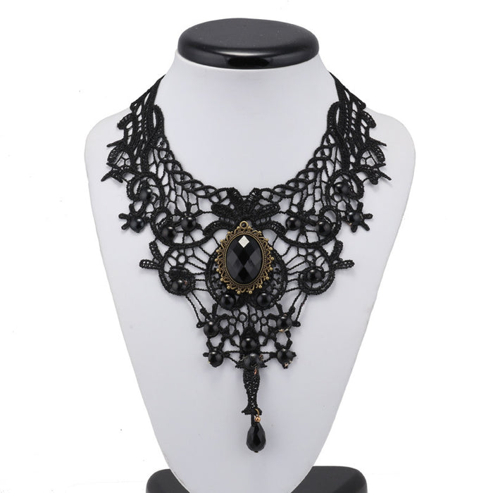 Wholesale Exaggerated jewelry necklace creative lace fashion collarbone chain necklace accessories