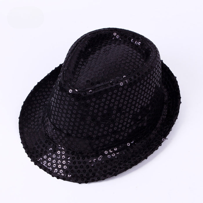 Wholesale Adult Hats Performance Sequined Hats Stage Dance Children's Hats Children's Day Hats Parent-child Hats JDC-FH-DG006