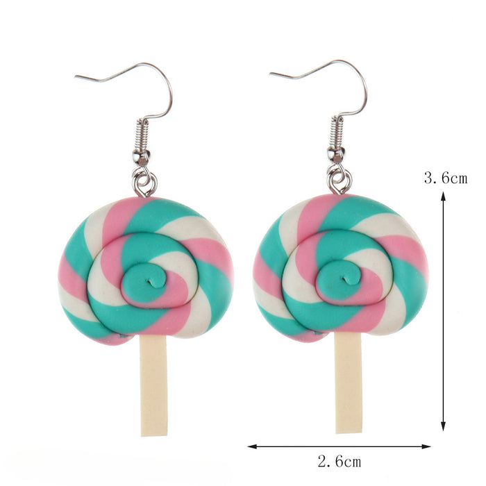 Wholesale Cartoon Clay Lollipop Earrings JDC-ES-niqing034