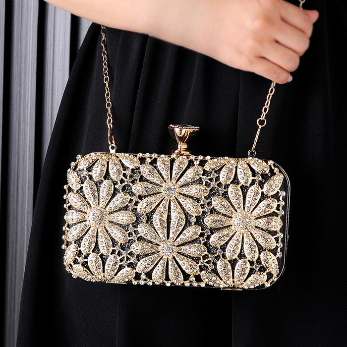 Wholesale Evening Bags Flower Rhinestone Handbags JDC-HB-YiX014