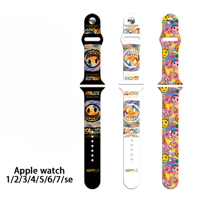 Wholesale Printed Silicone Watch Strap Wrist Strap JDC-WD-NuoQi089