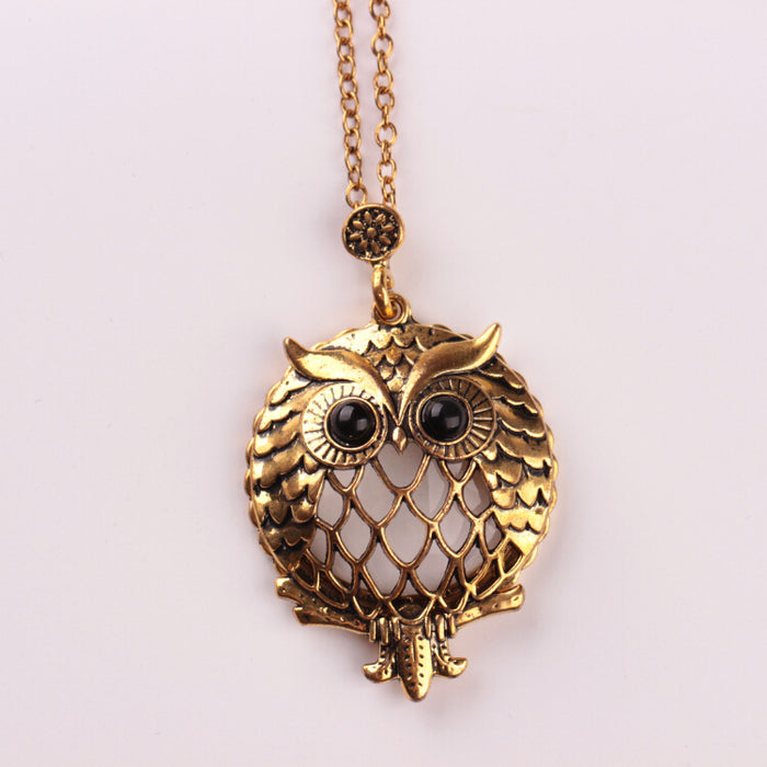 Wholesale Fashion personality magnifying glass necklace creative retro animal pendant jewelry