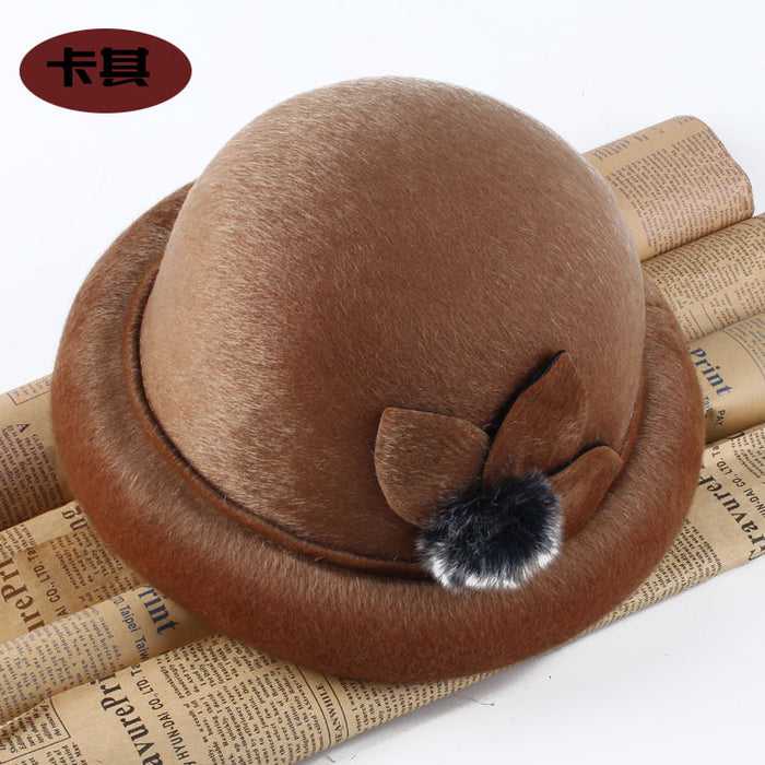 Wholesale Imitation Mink Fur Full Roll Bucket Hat Small Hat JDC-FH-DG013