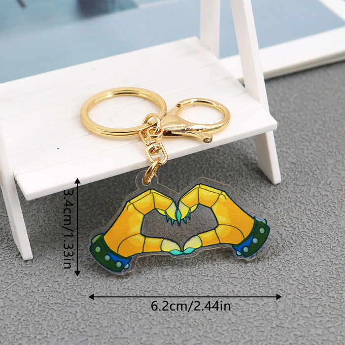 Wholesale Love Gesture Acrylic Keychains JDC-KC-HaoAn014