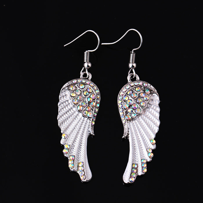 Wholesale Diamond studded earrings, new minimalist wing earrings, earrings accessories