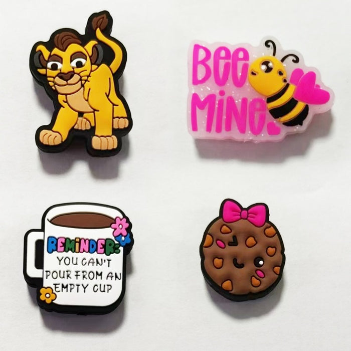 Wholesale 10pcs Creative Cartoon Lion King Cartoon Lcoffee Pot Little Bee Cookies Beads JDC-BDS-NaiSi208