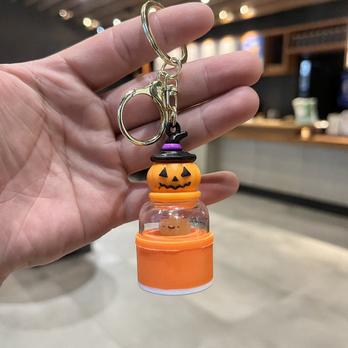 Wholesale Halloween Pumpkin Silicone Keychain JDC-KC-Biaopan001