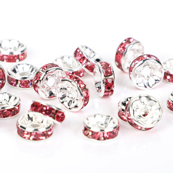 Wholesale Spacer Rhinestones Handmade Accessories Drilling Ring Beads Color JDC-BDS-HT003