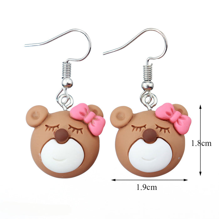 Wholesale Cartoon Animal Resin Earrings JDC-ES-niqing029