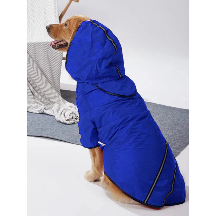 Wholesale Large, Medium and Small Dogs Pet Reflective Strip Hooded Waterproof Raincoat JDC-PC-YuSheng001