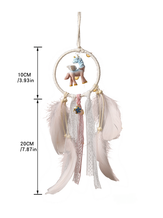 Wholesale Dream Catcher Feather Resin Unicorn Pendant MOQ≥2 JDC-DC-MengS060