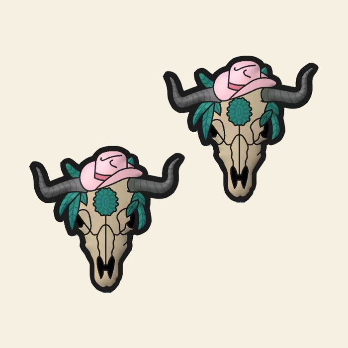 Wholesale 10 PCS Cartoon Western Style Bull Head Silicone Beads JDC-BDS-NaiSi229