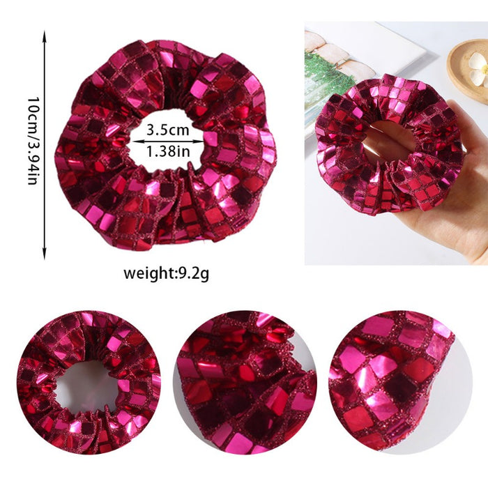 Wholesale Fabric  Square Sequin Hair Scrunchies  JDC-HS-Heqin005