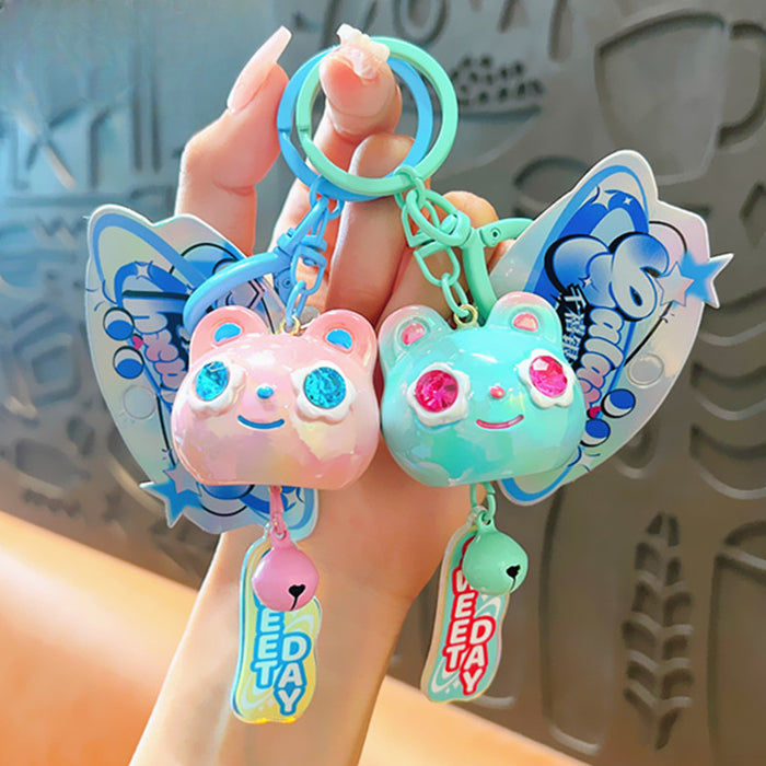 Wholesale Resin Cat Wind Chime Keychain JDC-KC-YanG043