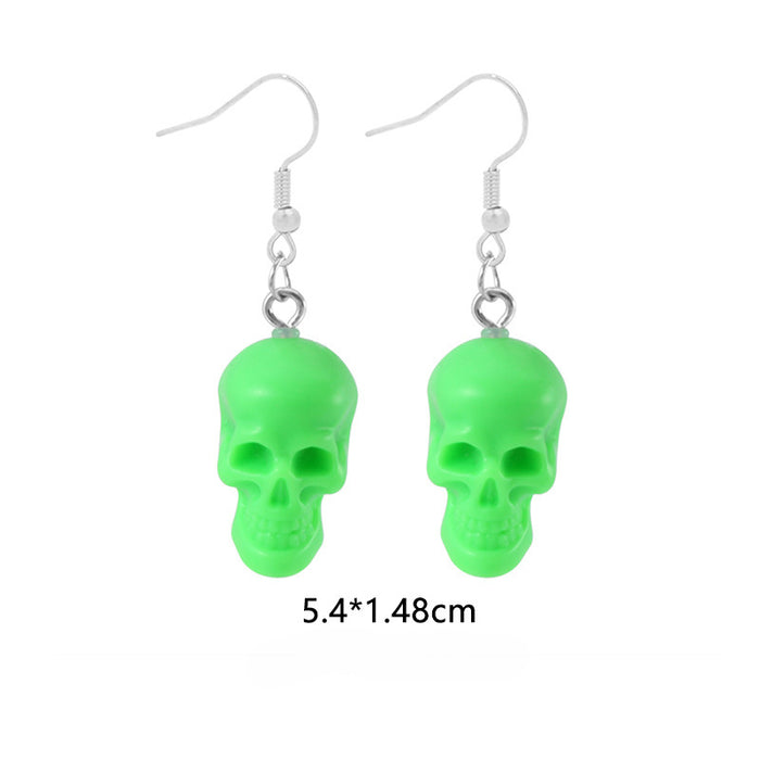 Wholesale 5pcs Halloween Series Skull Pumpkin Zinc Alloy Earrings JDC-ES-BinL009