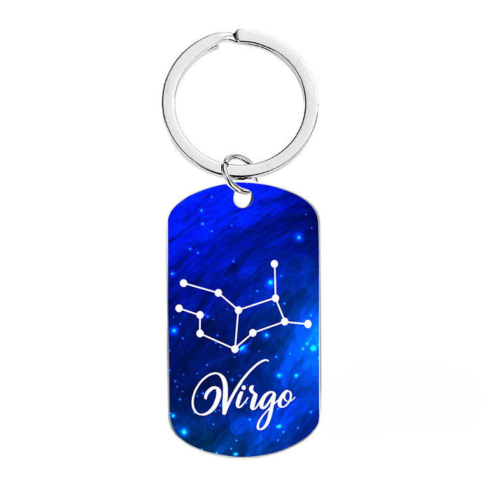 Wholesale 12 Constellations Metal Keychains JDC-KC-GangGu056