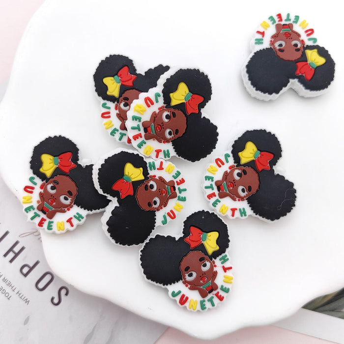Wholesale 10pcs Cartoon Girl Silicone Beads JDC-BDS-NaiSi208