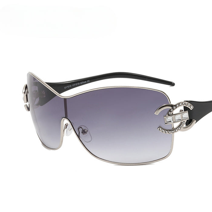 Wholesale Diamond PC One-piece Large Frame Sunglasses JDC-SG-KD216