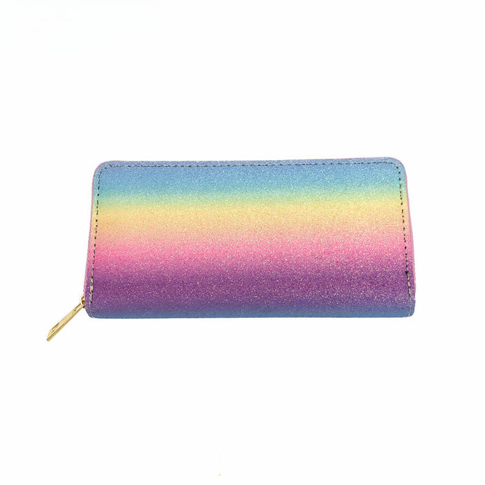 Wholesale 10pcs Rainbow Long PU Wallet JDC-WT-JiRui020