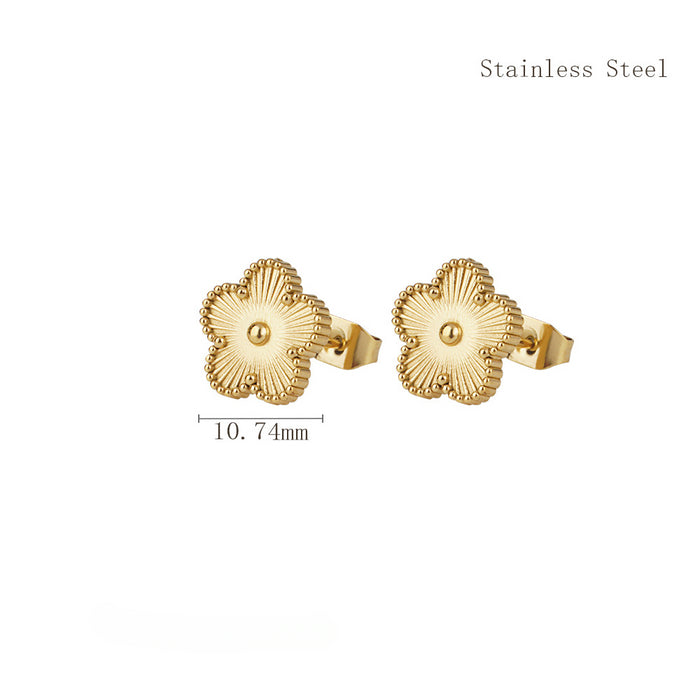 Wholesale Stainless Steel Flower Earrings JDC-ES-LangDi001