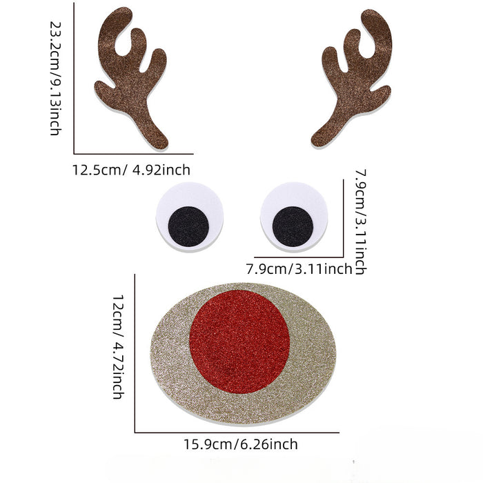 Wholesale Christmas Felt Cloth Cartoon Door Sticker Decorations JDC-DCN-ZHHAO003