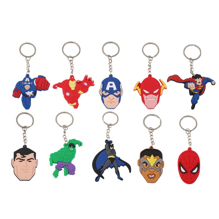 Wholesale PVC 10-pack Cartoon Anime Hero Keychains JDC-KC-MiLai004