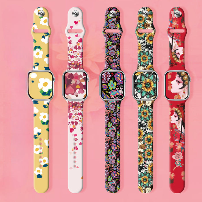 Wholesale Personalized Printed Silicone Watch Strap JDC-WD-NuoQi015