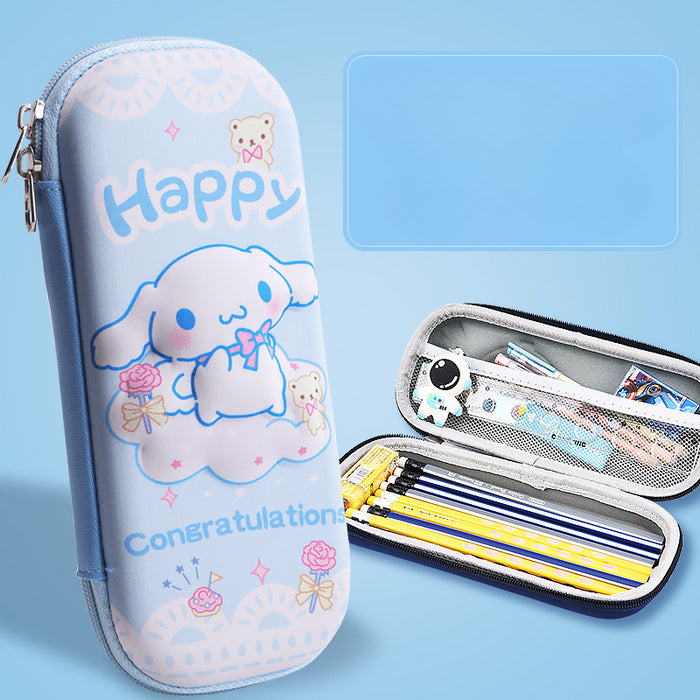 Wholesale 3D Children Cartoon Large Capacity Leather Pencil Case JDC-PC-QQBB004