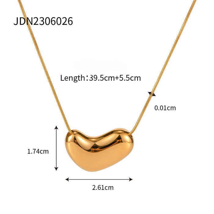 Wholesale 18k Gold Plated Stainless Steel Snake Bone Chain Pendant Necklace JDC-NE-JD414