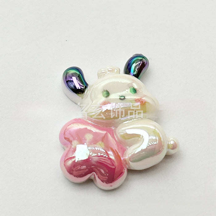 Wholesale 200PCS Resin Electroplated Cherry Blossom Acrylic Cartoon Beads JDC-BDS-MingXuan001