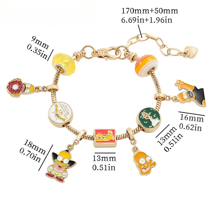 Wholesale Cartoon Anime Alloy Beaded Bracelet JDC-BT-ZhuoS005