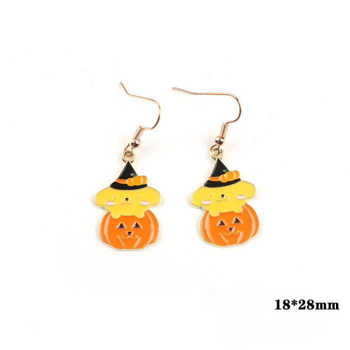 Wholesale Cartoon Alloy Pendant Earrings JDC-ES-FuYu007