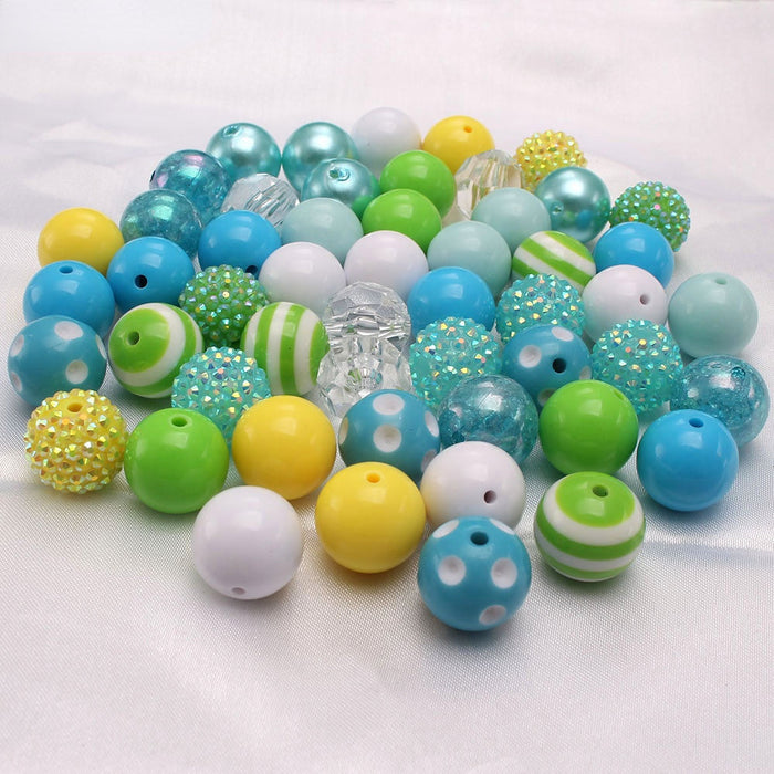 Wholesale 50PCS/Pack 20MM Mixed Color Acrylic Beads Bubblegum Beads JDC-BDS-NiJia012