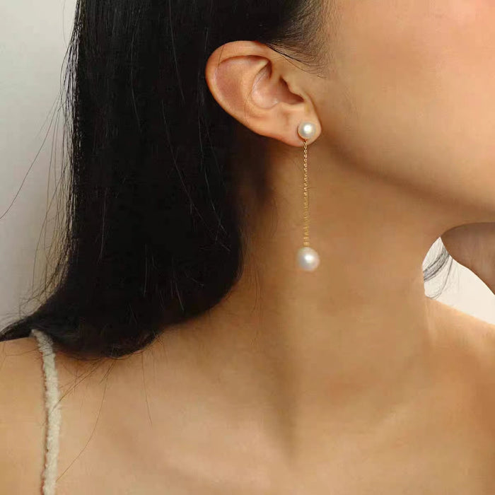 irregular baroque pearl gold-plated earrings JDC-010