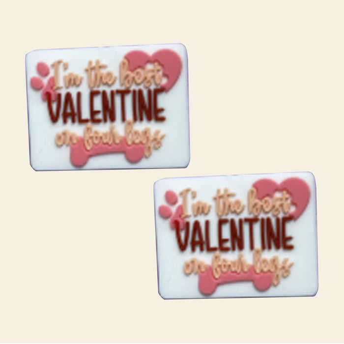 Wholesale 10/20PCS Valentine's Day Letters Silicone Beads JDC-BDS-NaiSi133