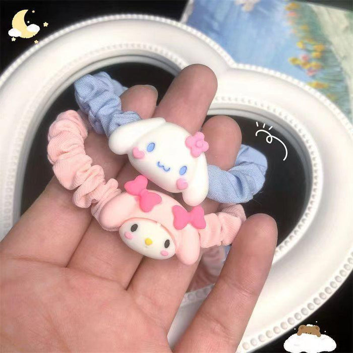 Wholesale Cute Sanrio Hair Accessories Cinnamon Dog Large Intestine Hair Ring Sweet Cartoon Headband Kulo Miza Hair Rubber Band Headdress JDC-HS-Wangl006