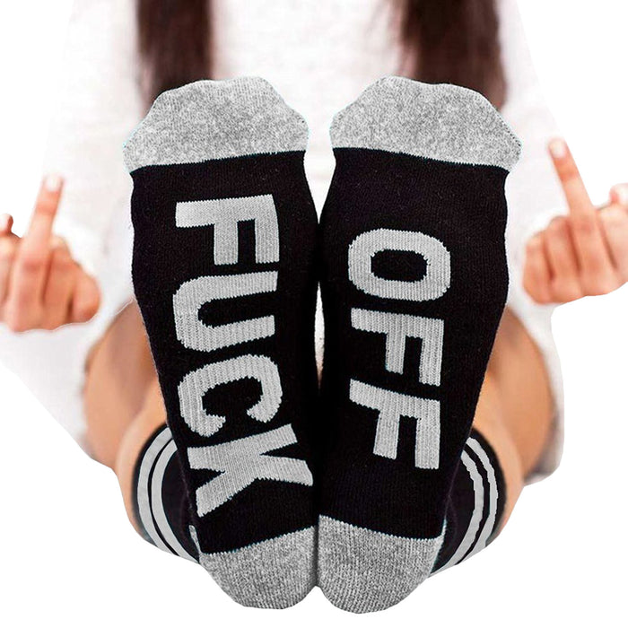 Wholesale English Letters on Soles of Feet Mid-tube Cotton Socks JDC-SK-XQ039