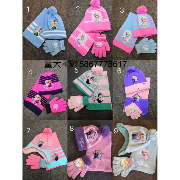 Wholesale Girls Hat Scarf Gloves Three Piece Set JDC-FH-Baon002