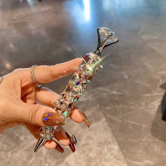 Wholesale Metal Diamond Ballpoint Pen Creative Glitter Wrap Ballpoint Pen JDC-PN-001