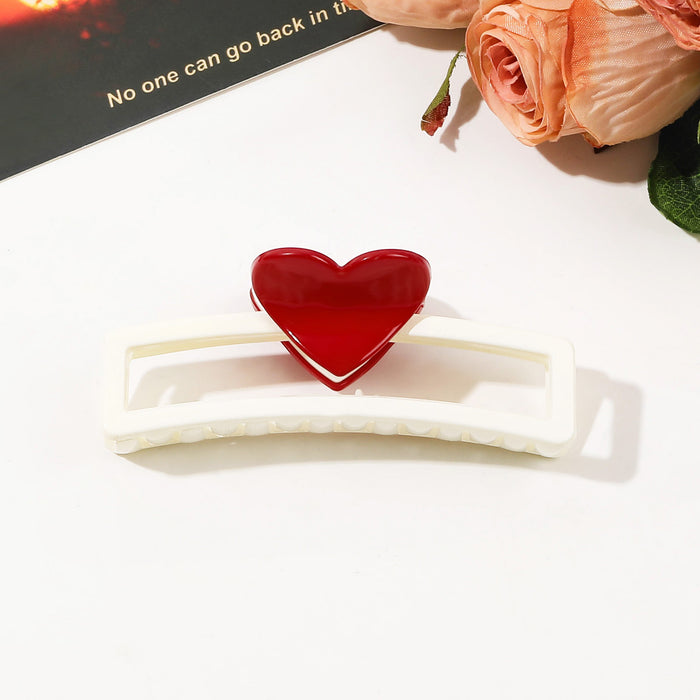 Wholesale Resin Small Heart Hairpin JDC-HC-Yiyue006