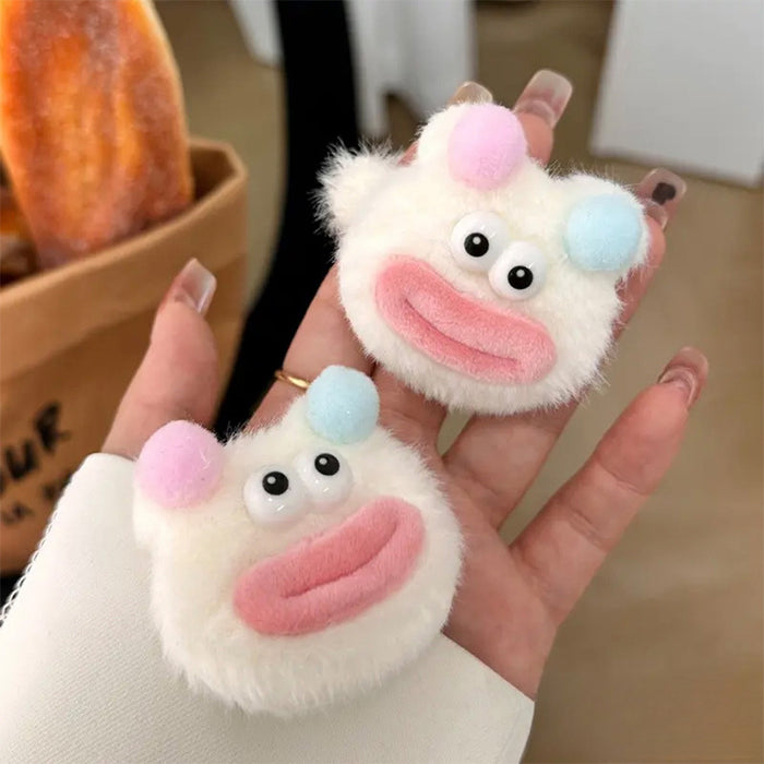 Wholesale Cartoon Cute Little Monster Plush Hair Clips Hair Scrunchies JDC-HC-Yika005